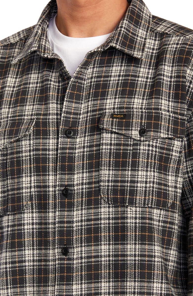 RVCA Reynolds Plaid Flannel Button-Up Shirt, Alternate, color, 
