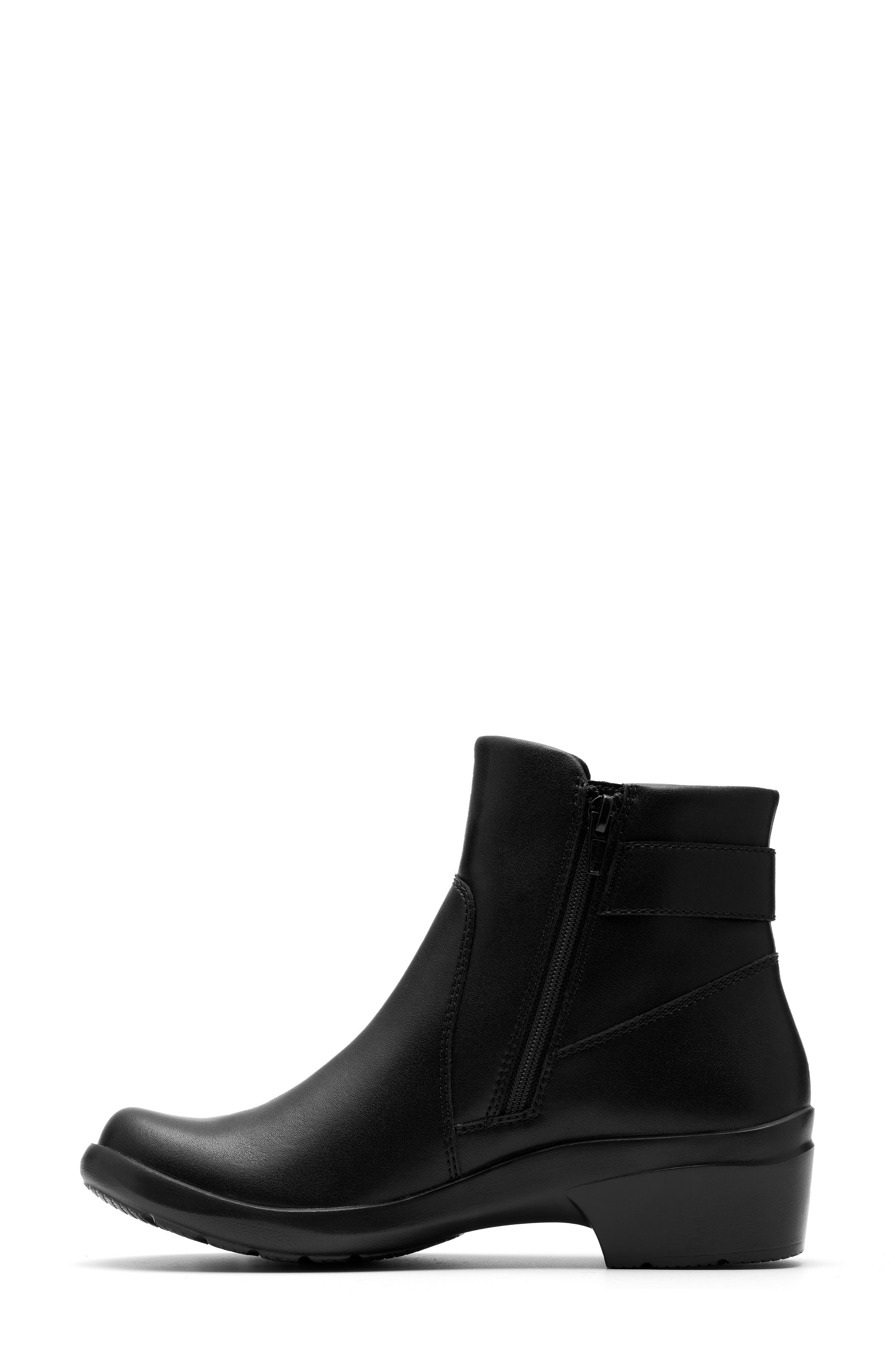 Clarks<sup>®</sup> Angie Serena Ankle Boot, Alternate, color, Black Leather