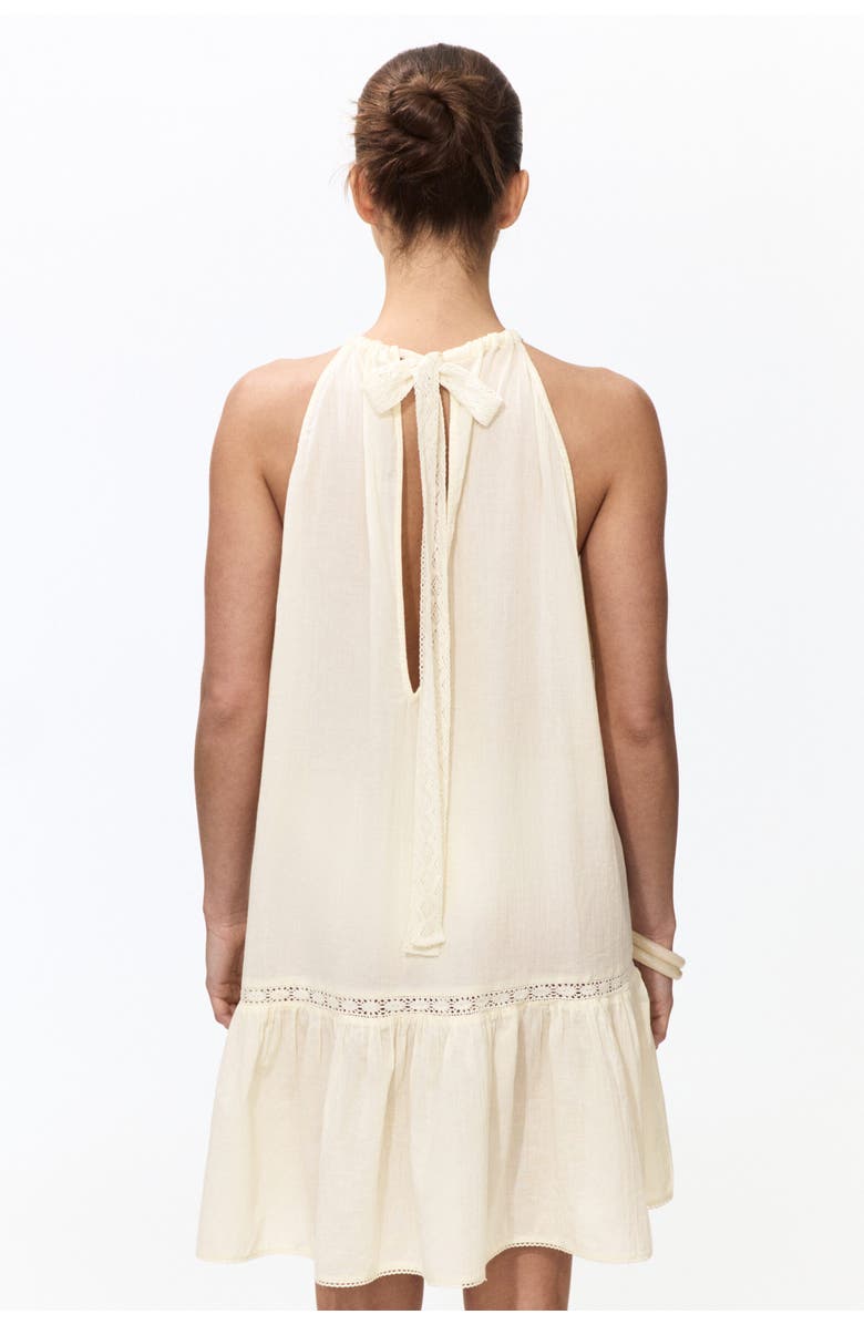 H&M Sleeveless Cotton Beach Dress, Alternate, color, Light Yellow