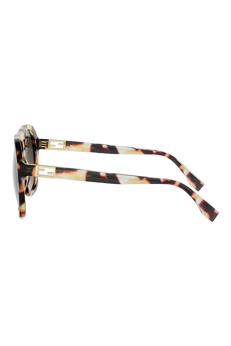 Baguette 57mm Gradient Square Sunglasses, Alternate, color, HAVANA/ OTHER / GRADIENT SMOKE