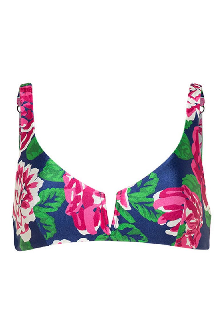 Meadow Roses Victories Reversible Bikini Top, Alternate, color, DARK BLUE
