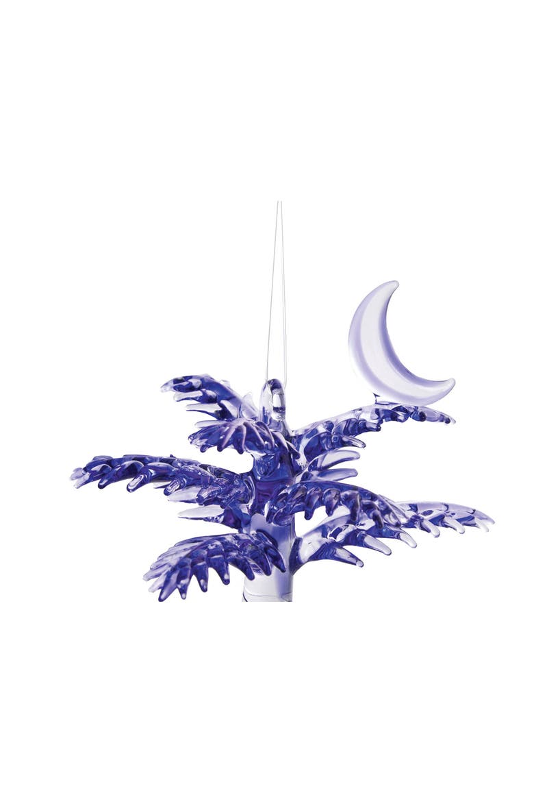 Palmetto Sabal Palm South Carolina Christmas Xmas Ornament, Alternate, color, Blue