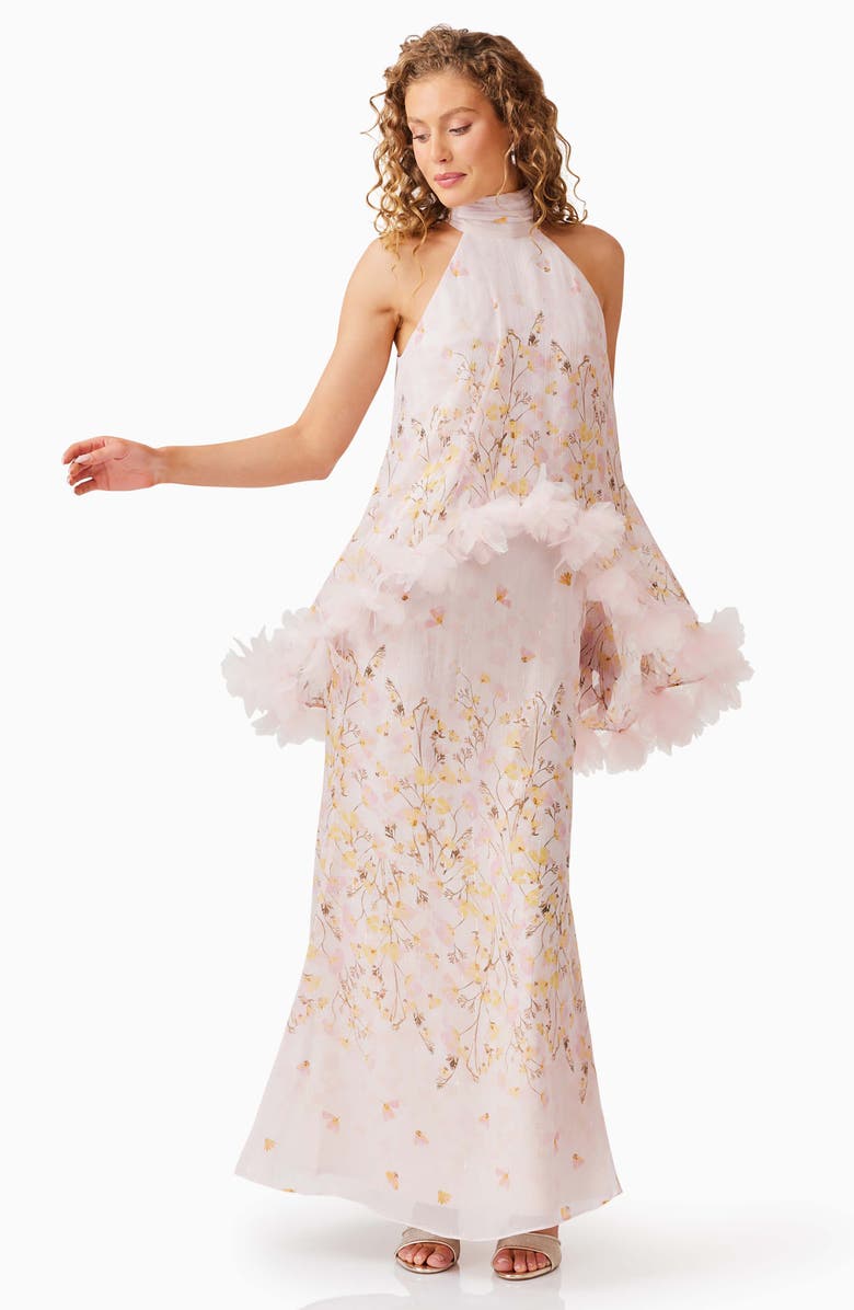 Elliatt Tulsia Capelet Maxi Dress, Alternate, color, 