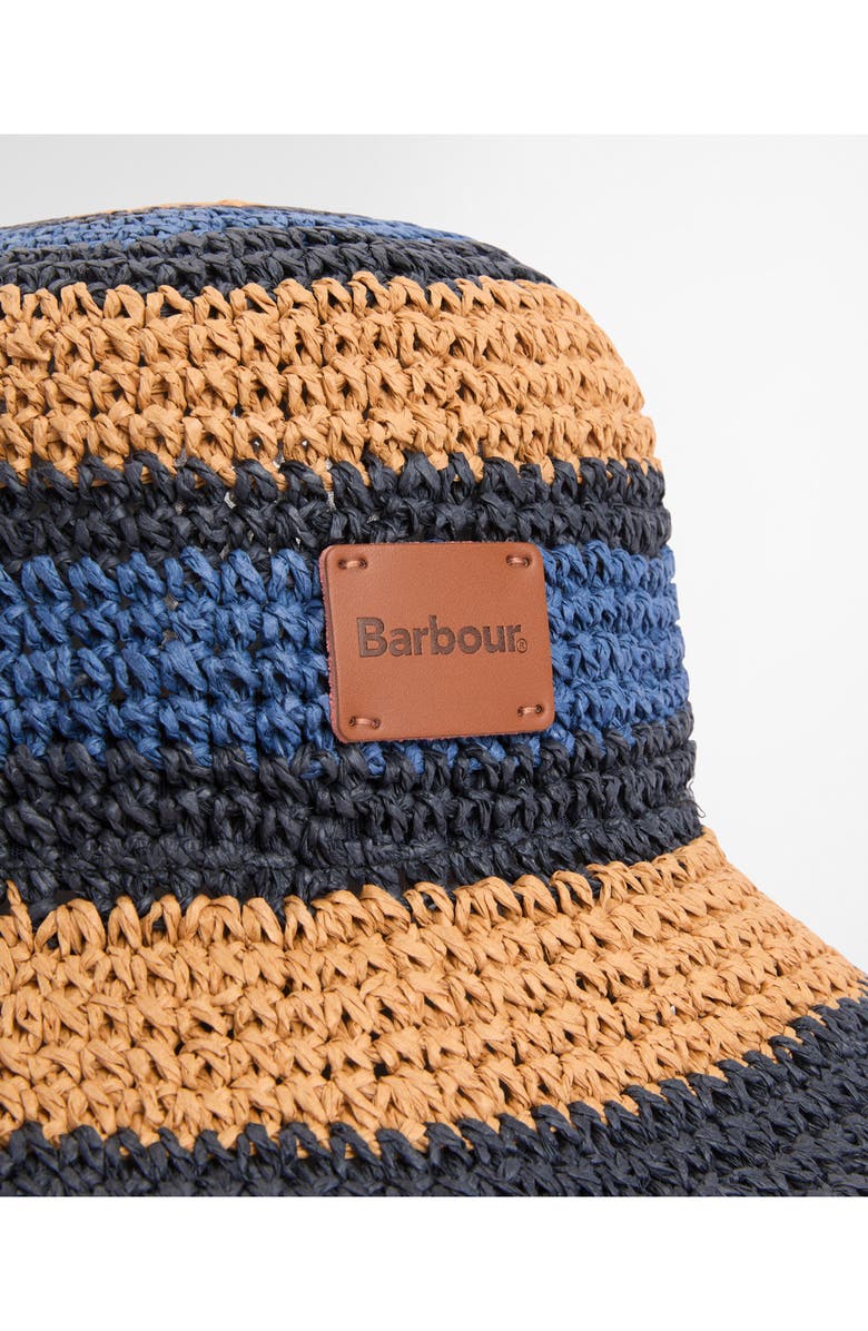 Barbour Josie Crochet Bucket Hat, Alternate, color, Indigo/ Tan/ Black