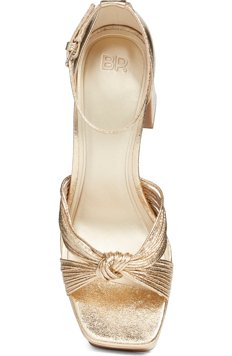 BP. Harlow Ankle Strap Platform Sandal, Alternate, color, Gold Light Metallic