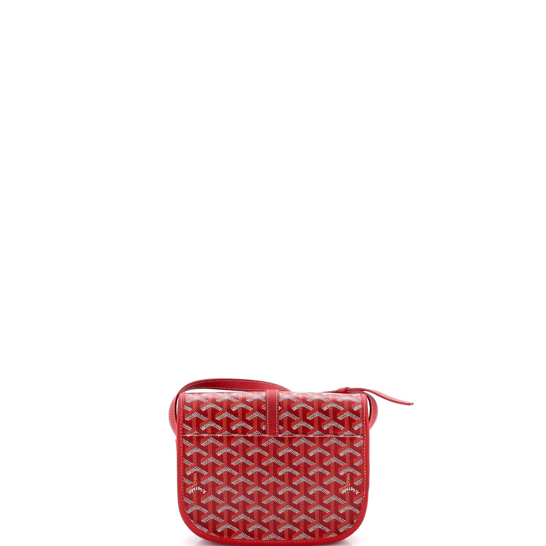 Pre-Owned Goyard Belvedere II Messenger Bag Coated Canvas PM, Alternate, color, Red