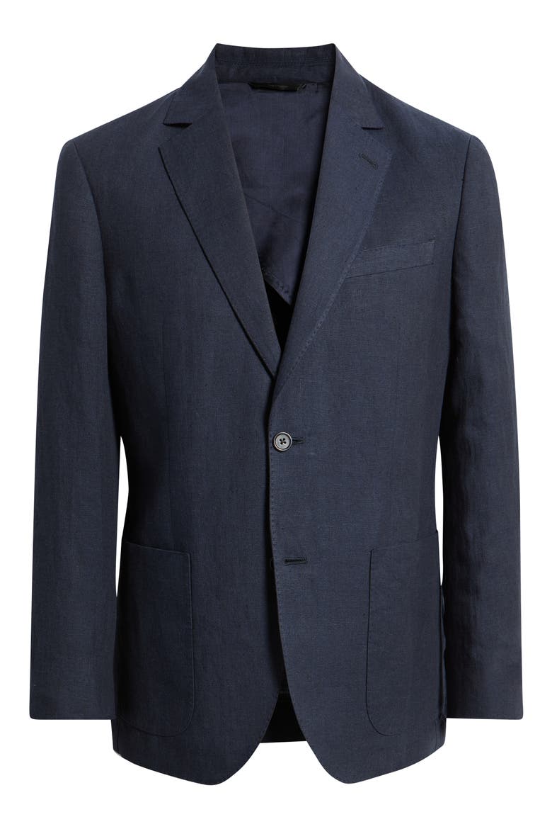 Henrik Trim Fit Solid Italian Linen Suit Separate Jacket, Alternate, color, NAVY NIGHT