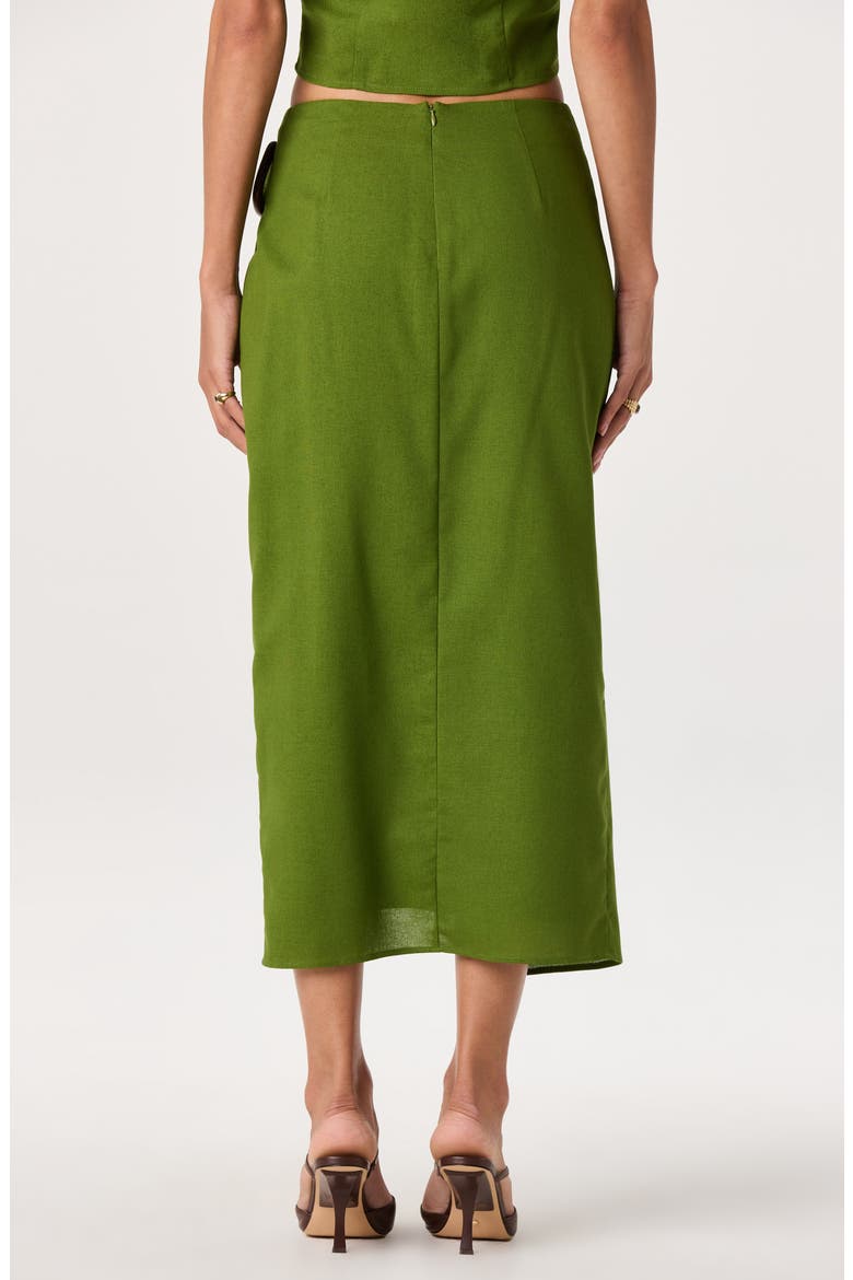 Onyx Midi Skirt, Alternate, color, GREEN