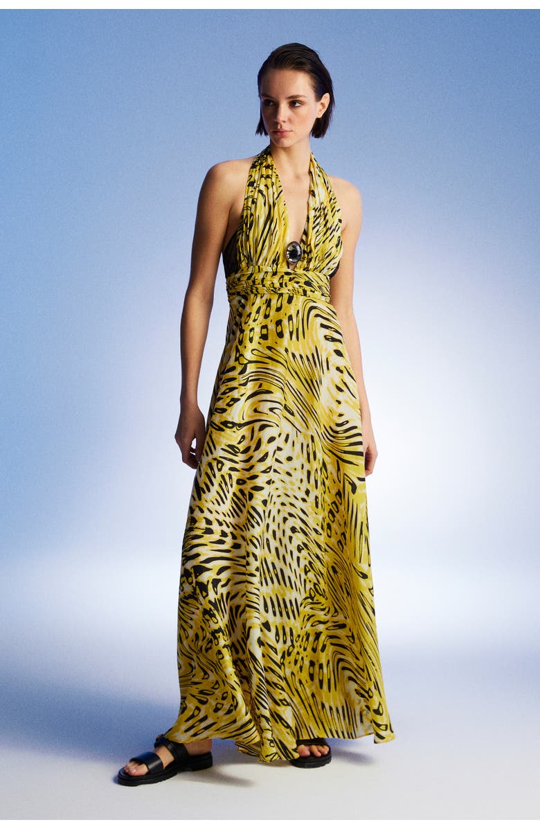 Nocturne Ankle Length Dress with Accessory Detail, Alternate, color,