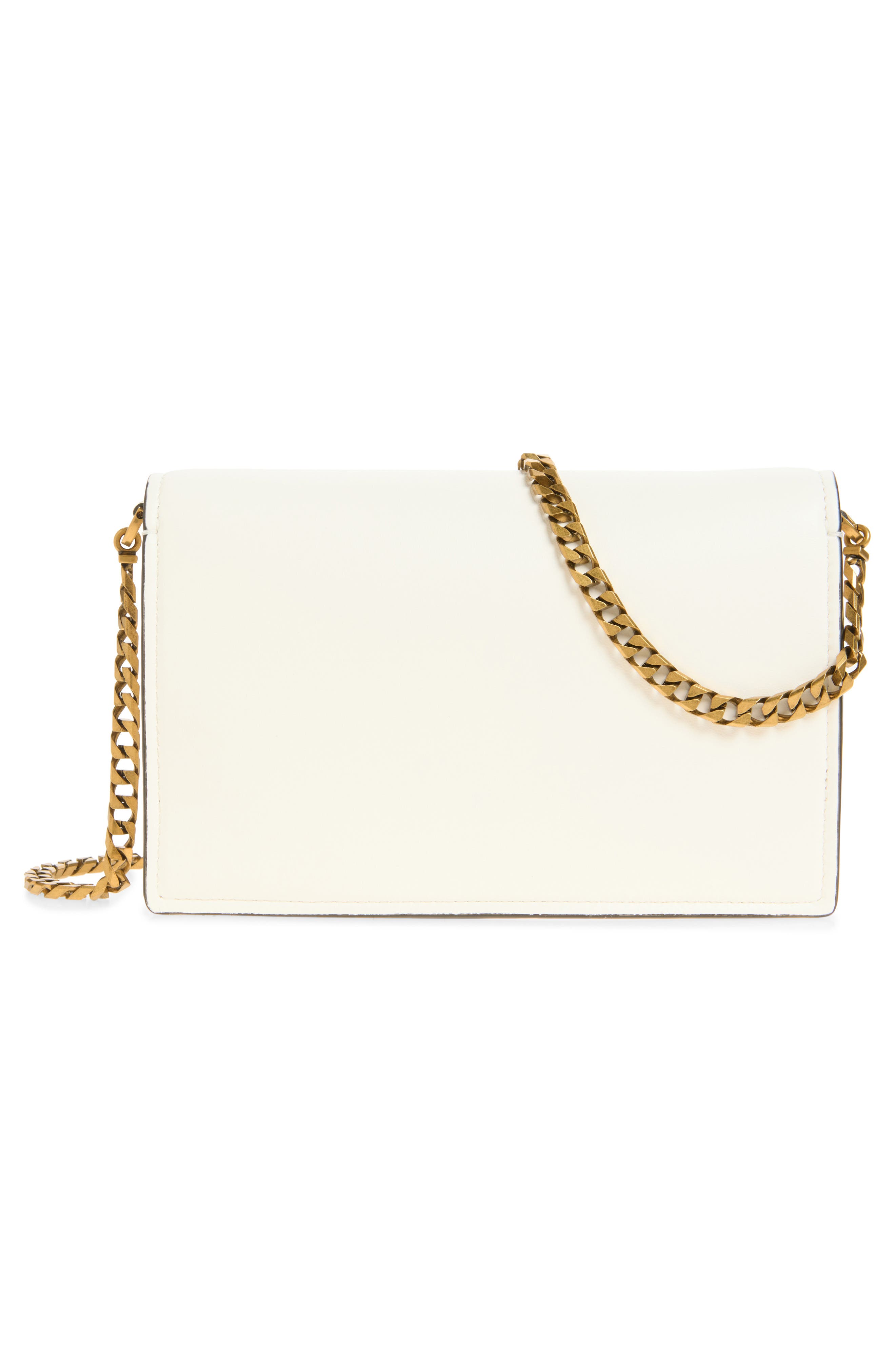 Mini Emblème Lambskin Leather Crossbody Bag, Alternate, color, WHITE-GOLD 82