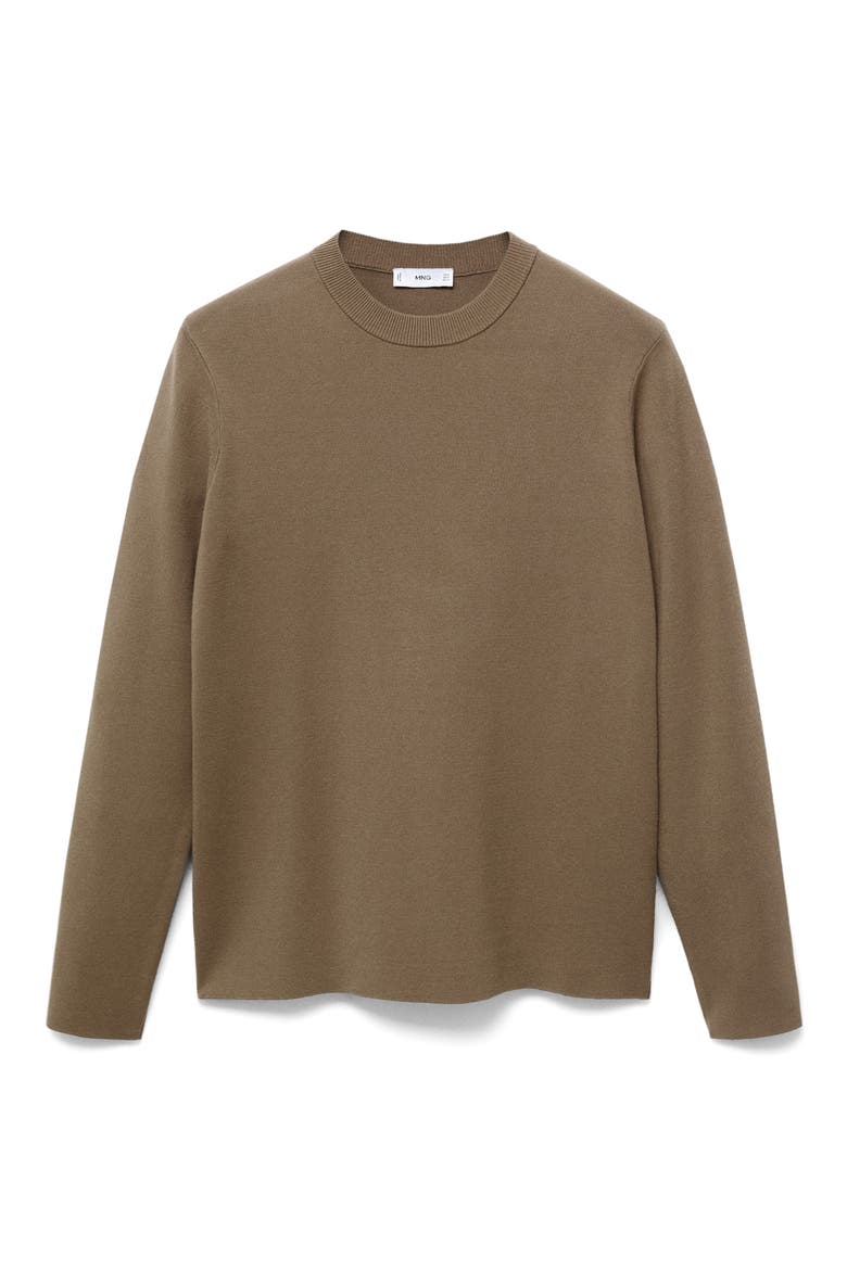 Regular Fit Crewneck Sweater, Alternate, color, MEDIUM BROWN