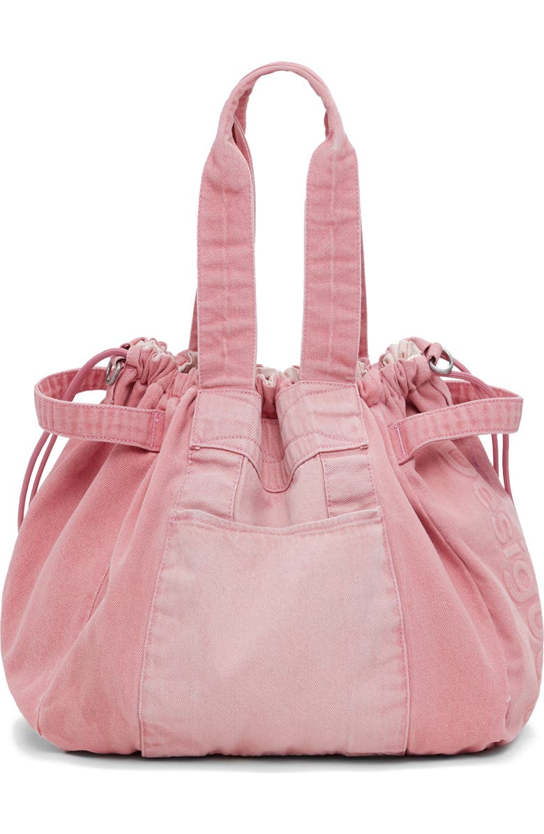 Desigual Denim Shopping Tote, Main, color, Pink