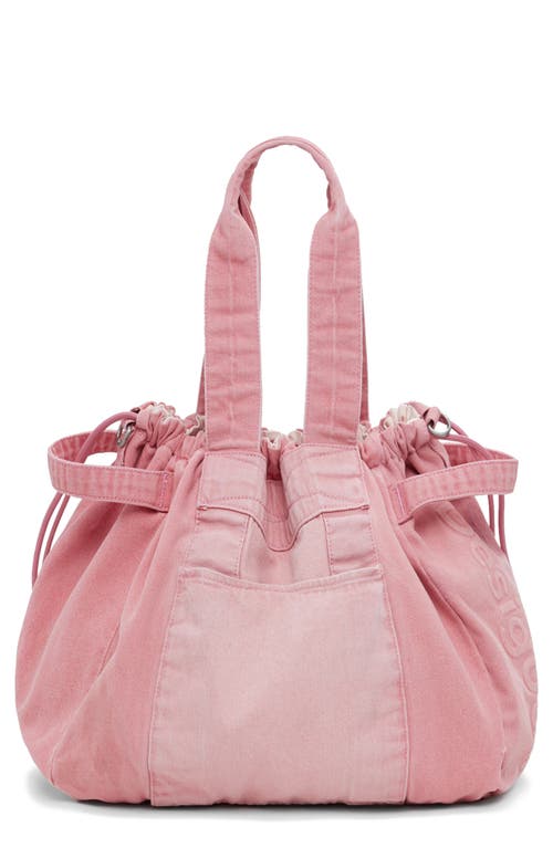 Desigual Denim Shopping Tote In Pink
