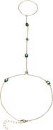 BY ADINA EDEN Emerald Green CZ Multishape Hand Chain