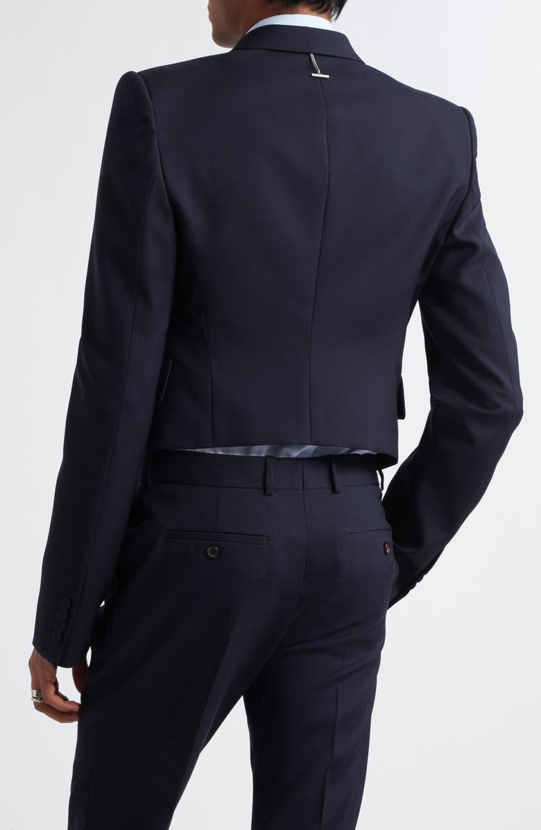 McQueen Shrunken Wool Blazer, Alternate, color, Navy