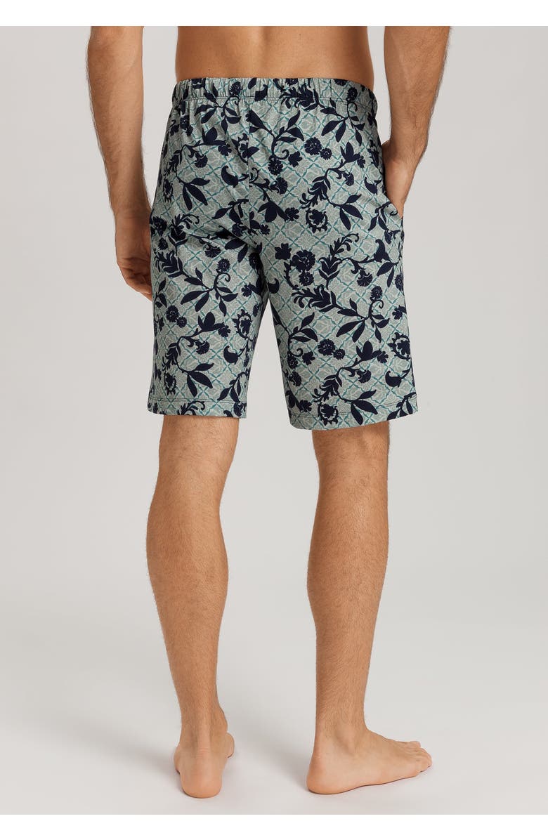 Hanro Night And Day Drawstring Cotton Shorts, Alternate, color, Moonshine Tiles