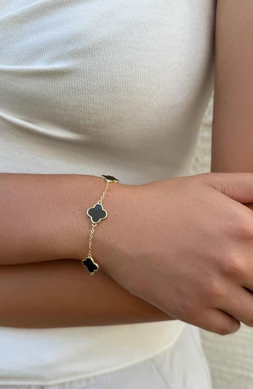 Adornia Enamel Clover Station Bracelet In Multi