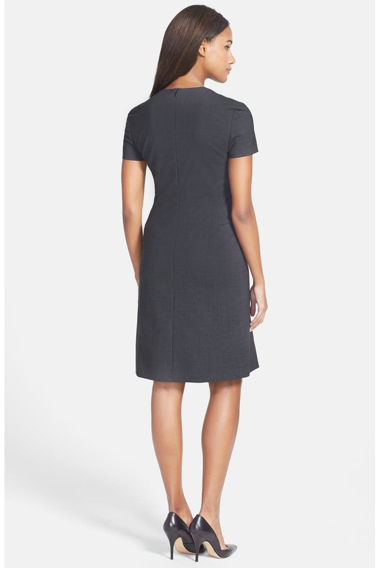 'Dilina' Stretch Wool Suiting Sheath Dress, Alternate, color, GREY