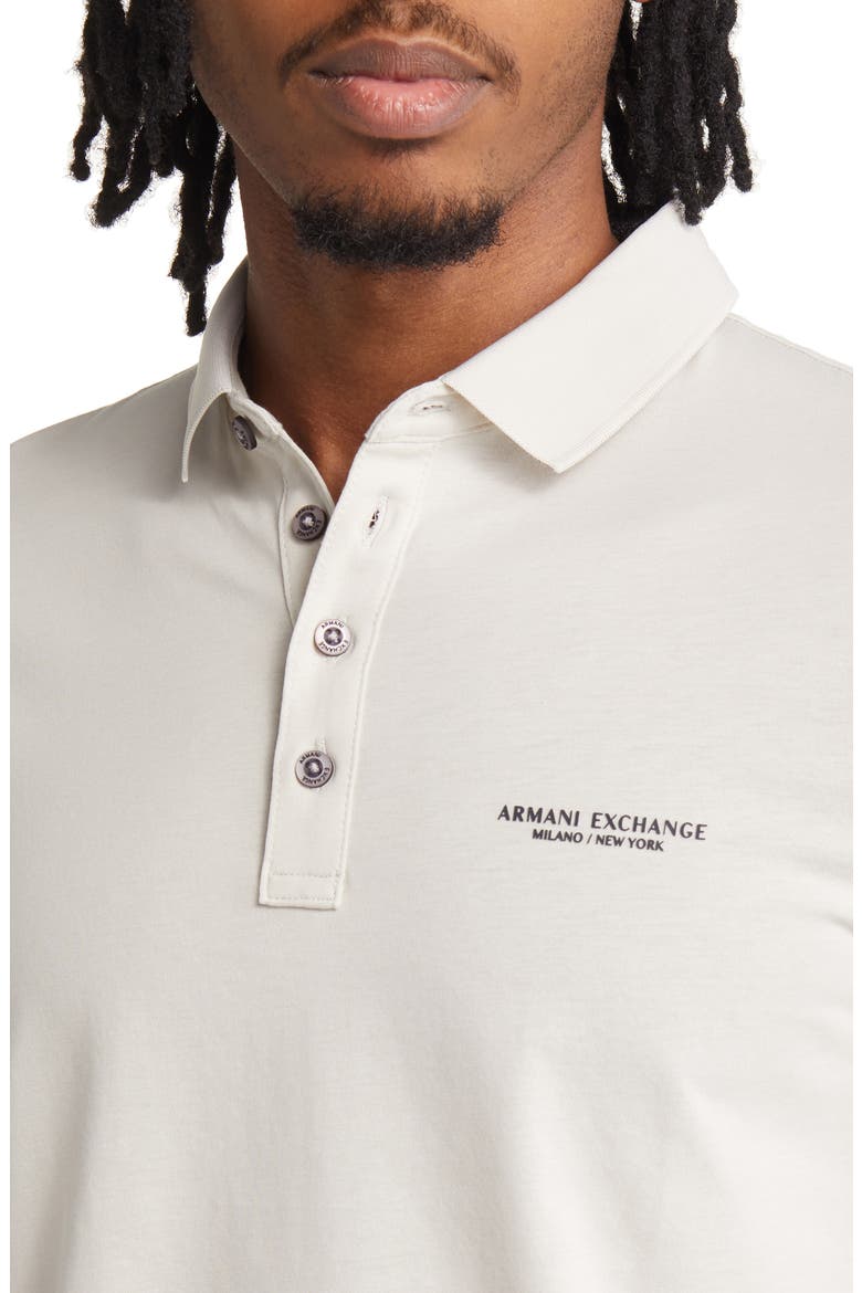 Milano/New York Logo Polo, Alternate, color, WHITE PEPPER