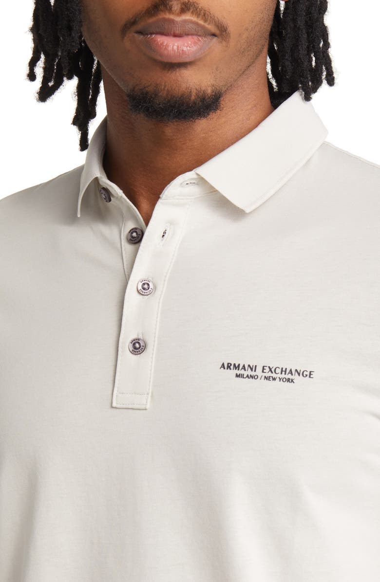 Armani Exchange Milano/New York Logo Polo, Alternate, color, 