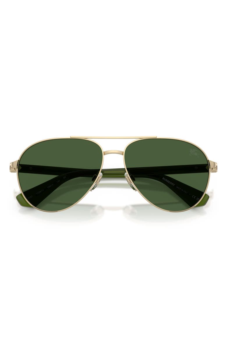 Burberry 59mm Gradient Pilot Sunglasses, Alternate, color, Light Gold / Dark Green