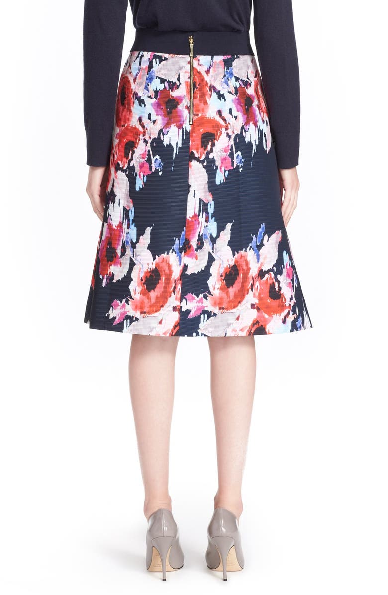 Kate Spade New York 'hazy floral' print midi skirt, Alternate, color,