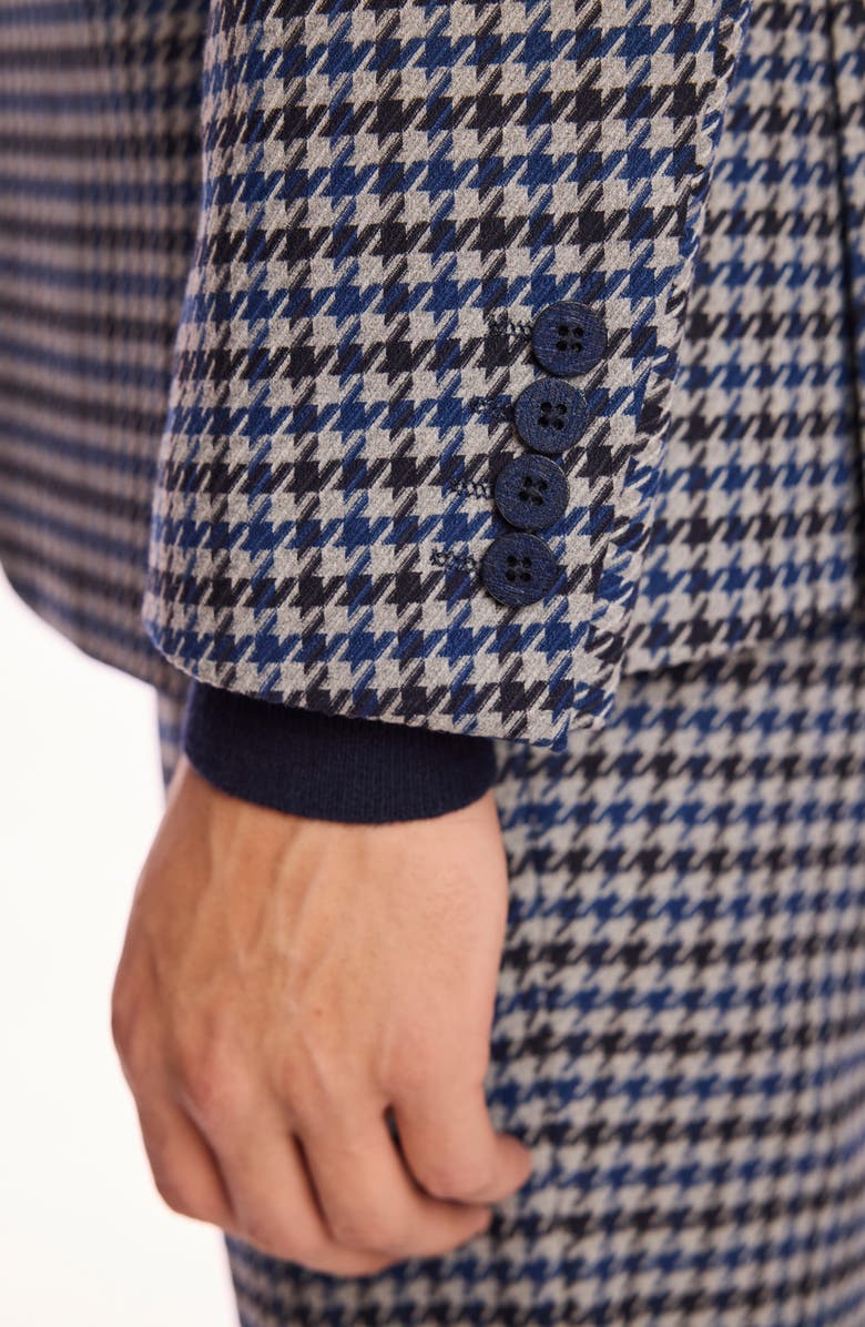 PAISLEY & GRAY Dover Slim Fit Blue Houndstooth Blazer, Alternate, color, Blue Black Houndstooth