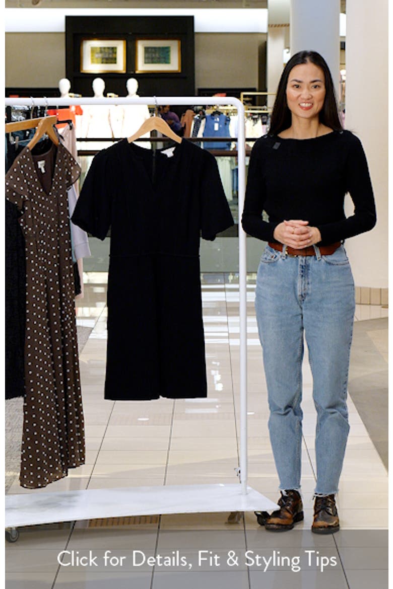 Puff Sleeve Ponte Dress video