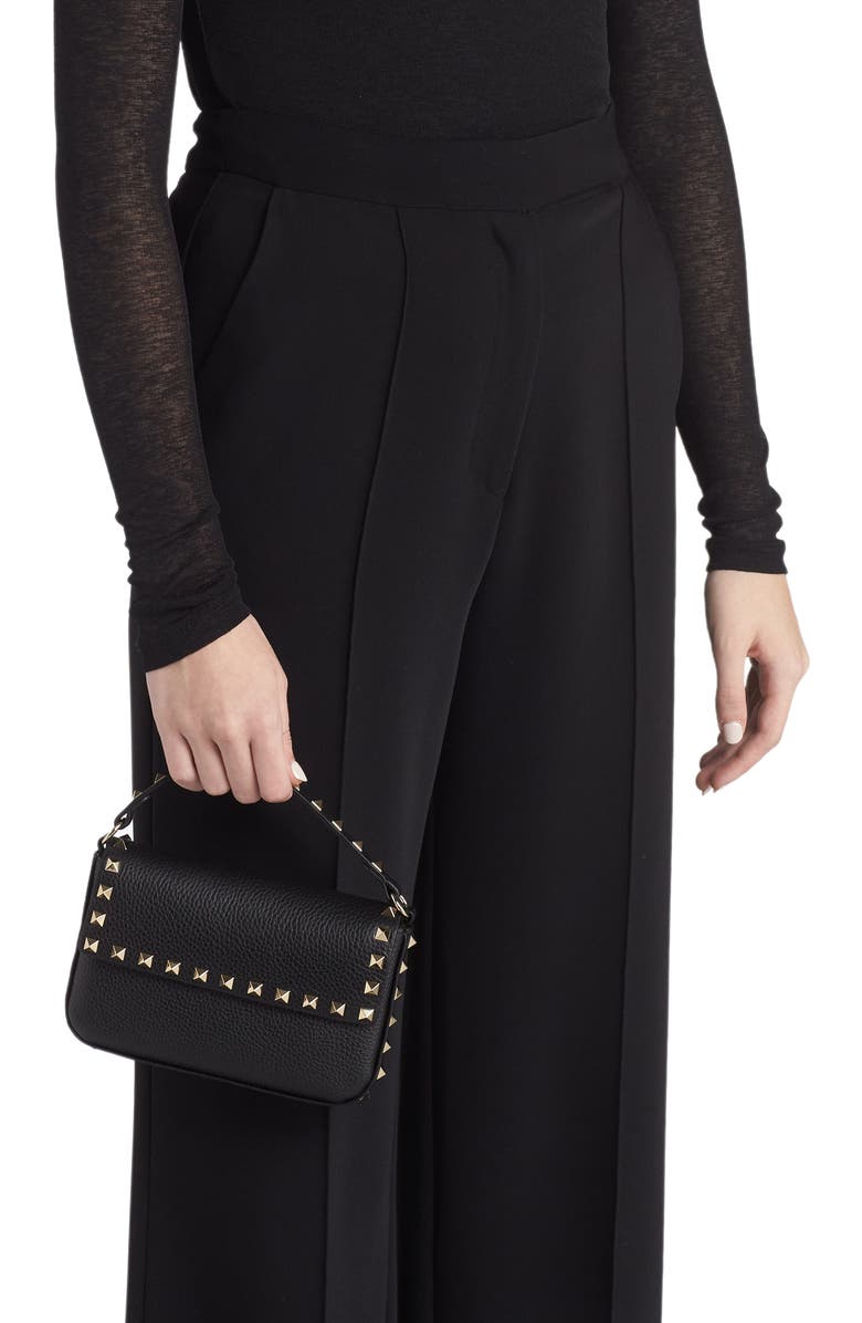 Valentino Garavani Rockstud Leather Crossbody Pouch, Alternate, color,