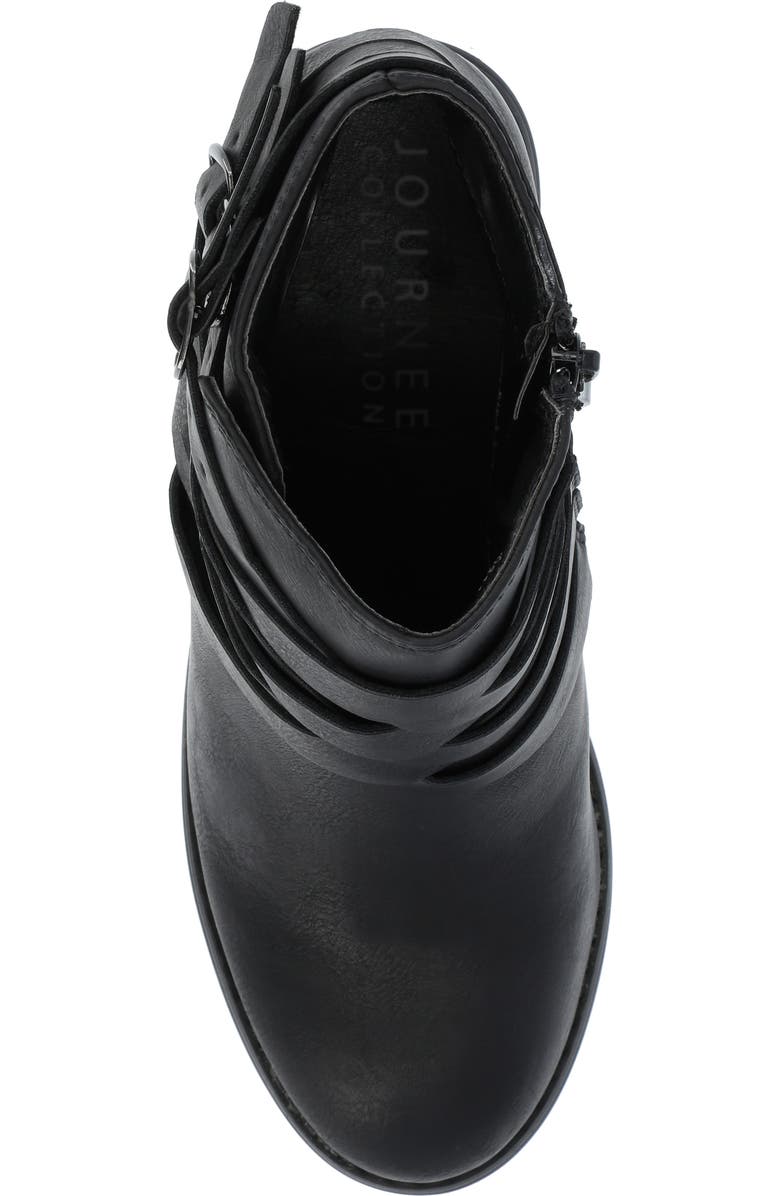 Journee Collection Strappy Ankle Bootie, Alternate, color, Black