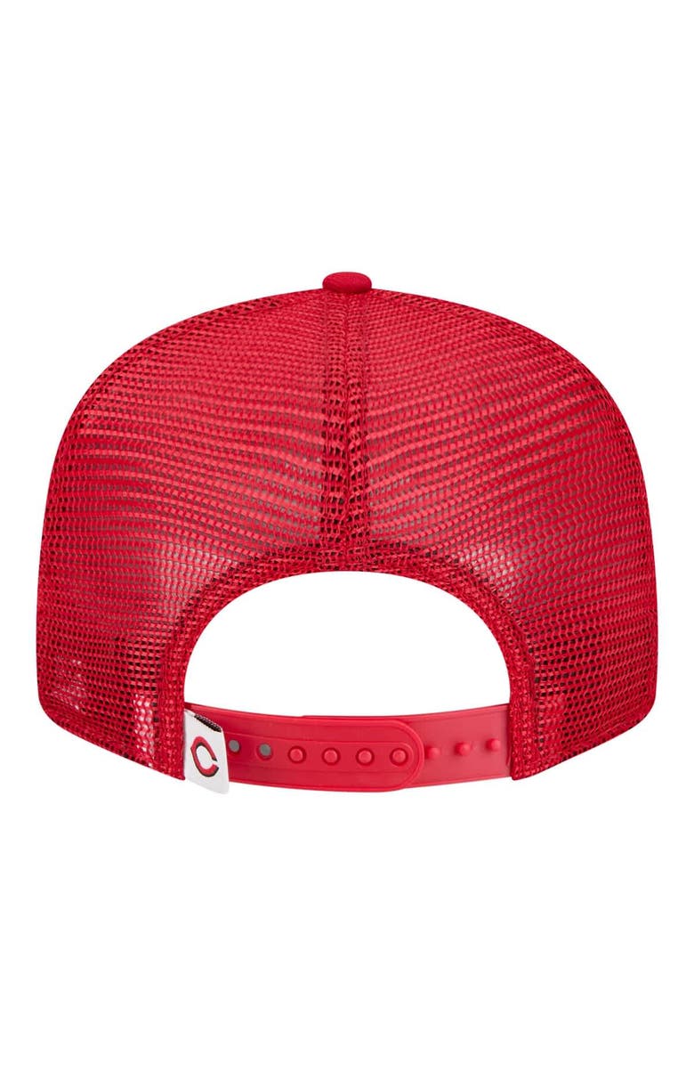 New Era Youth New Era Red Cincinnati Reds 9FIFTY Trucker Snapback Hat, Alternate, color, Red