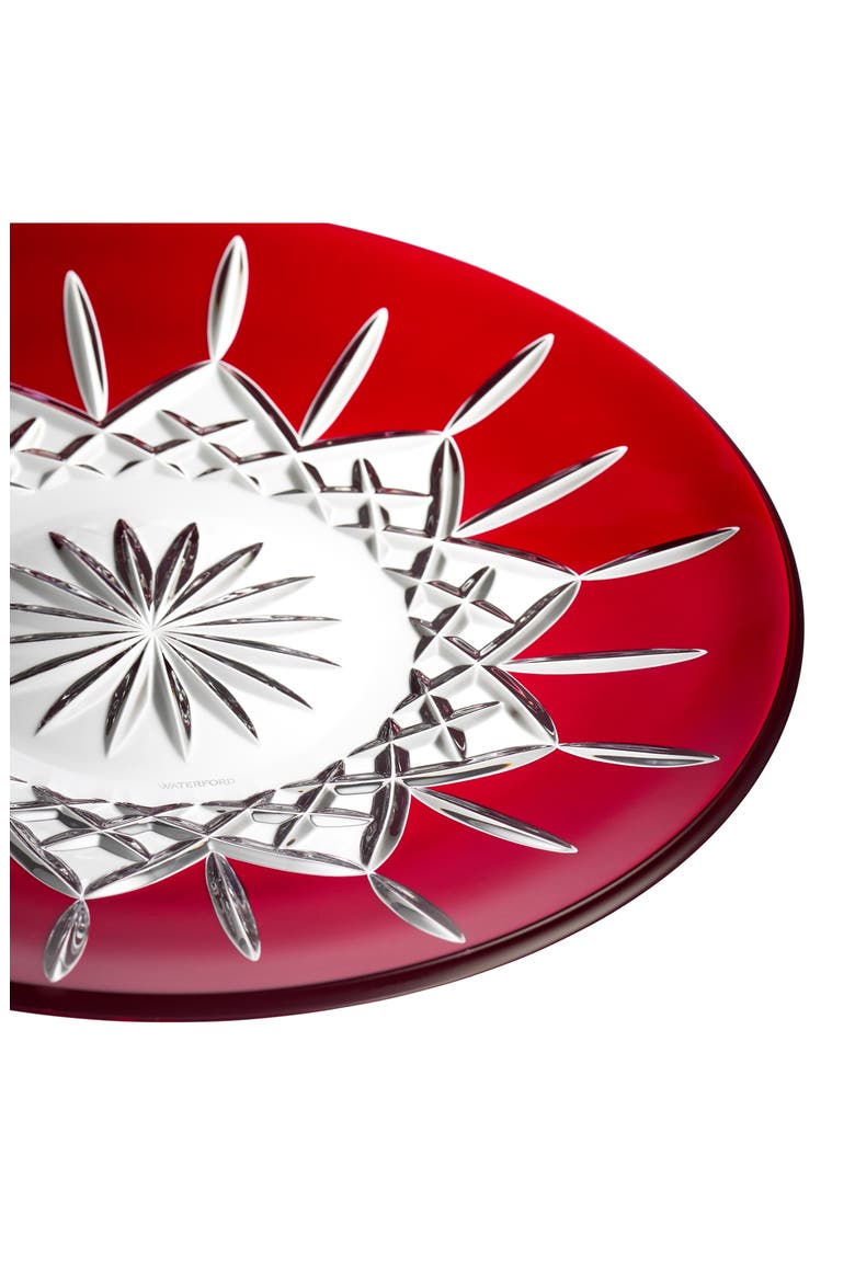 Lismore Red Crystal Decorative Plate, Alternate, color, RED