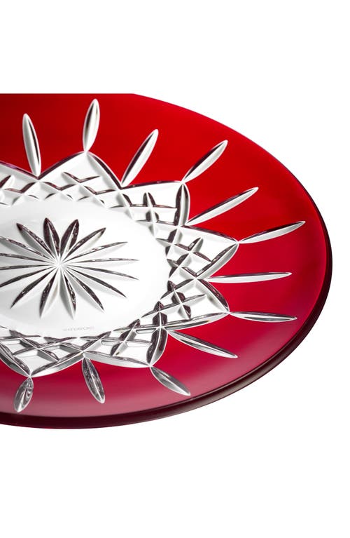 Waterford Lismore Red Crystal Decorative Plate In Red