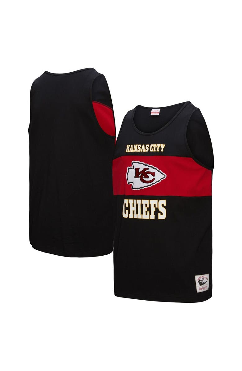 Mitchell & Ness Men's Mitchell & Ness Black Kansas City Chiefs Retro Colorblock Tank Top, Main, color, Black