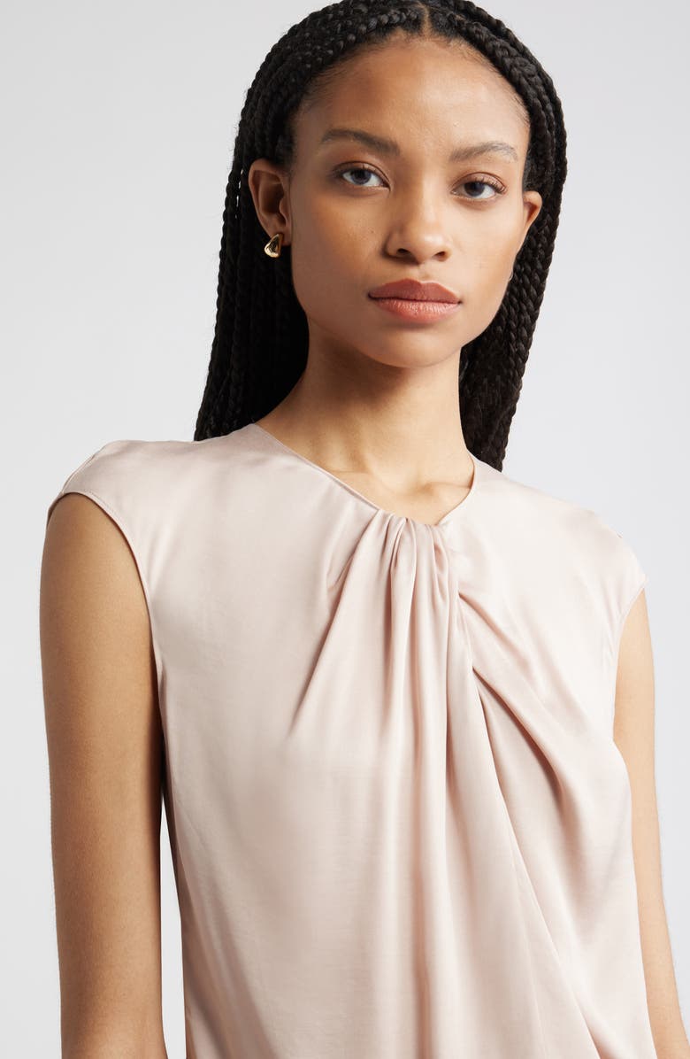 Nordstrom Twist Front Satin Top, Alternate, color, Tan Memoir