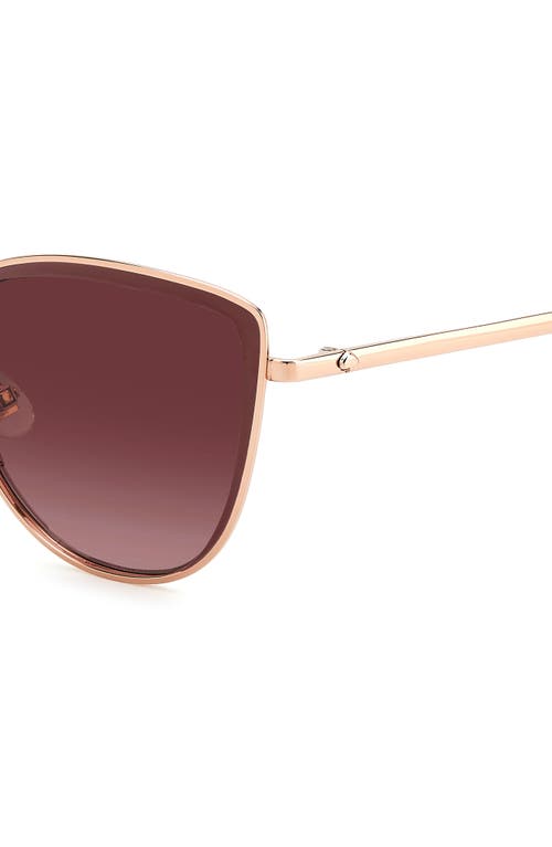 Kate Spade New York Staci 56mm Gradient Cat Eye Sunglasses In Brown
