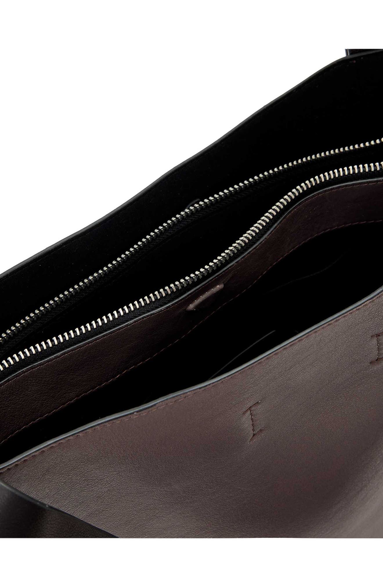 Marlo Leather East/West Tote, Alternate, color, MOCHA BROWN