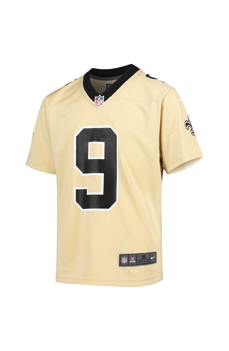 Nike Youth Nike Drew Brees Gold New Orleans Saints Inverted Game Jersey, Alternate, color, 