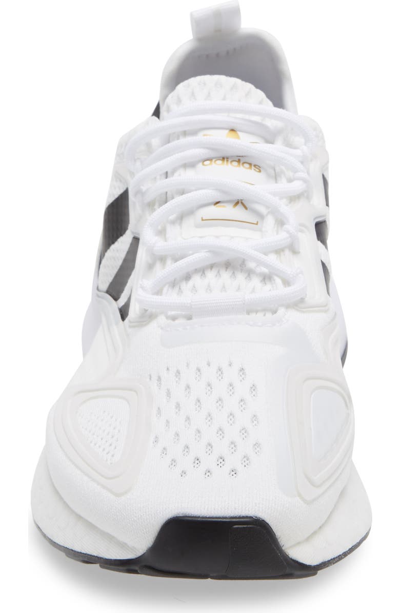 adidas ZX 2K Boost Sneaker, Alternate, color, White/ Core Black/ Gold