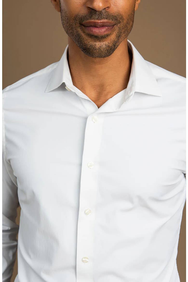 Contemporary Fit Performance Twill Dress Shirt, Alternate, color, WHITE
