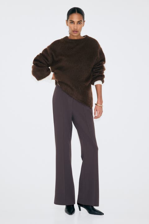 Bootcut Crease-front Trousers