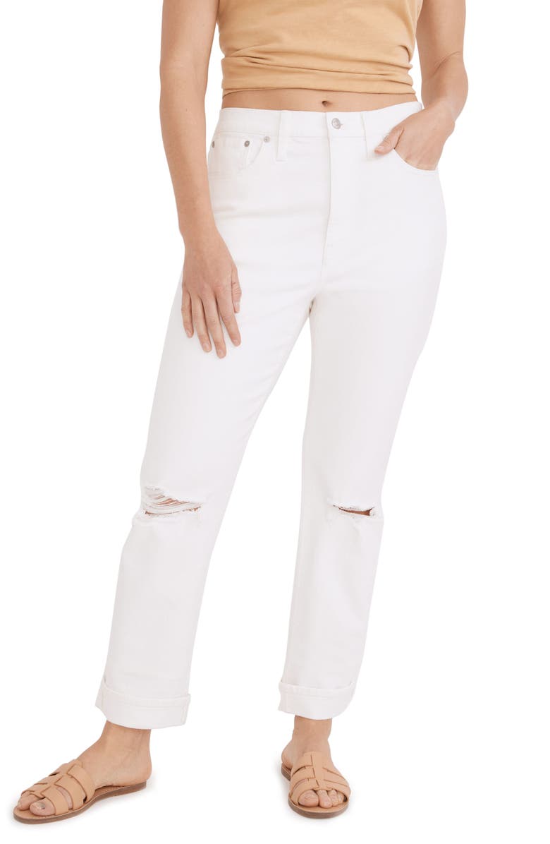 Madewell Ripped Slim Boyjeans, Main, color, 
