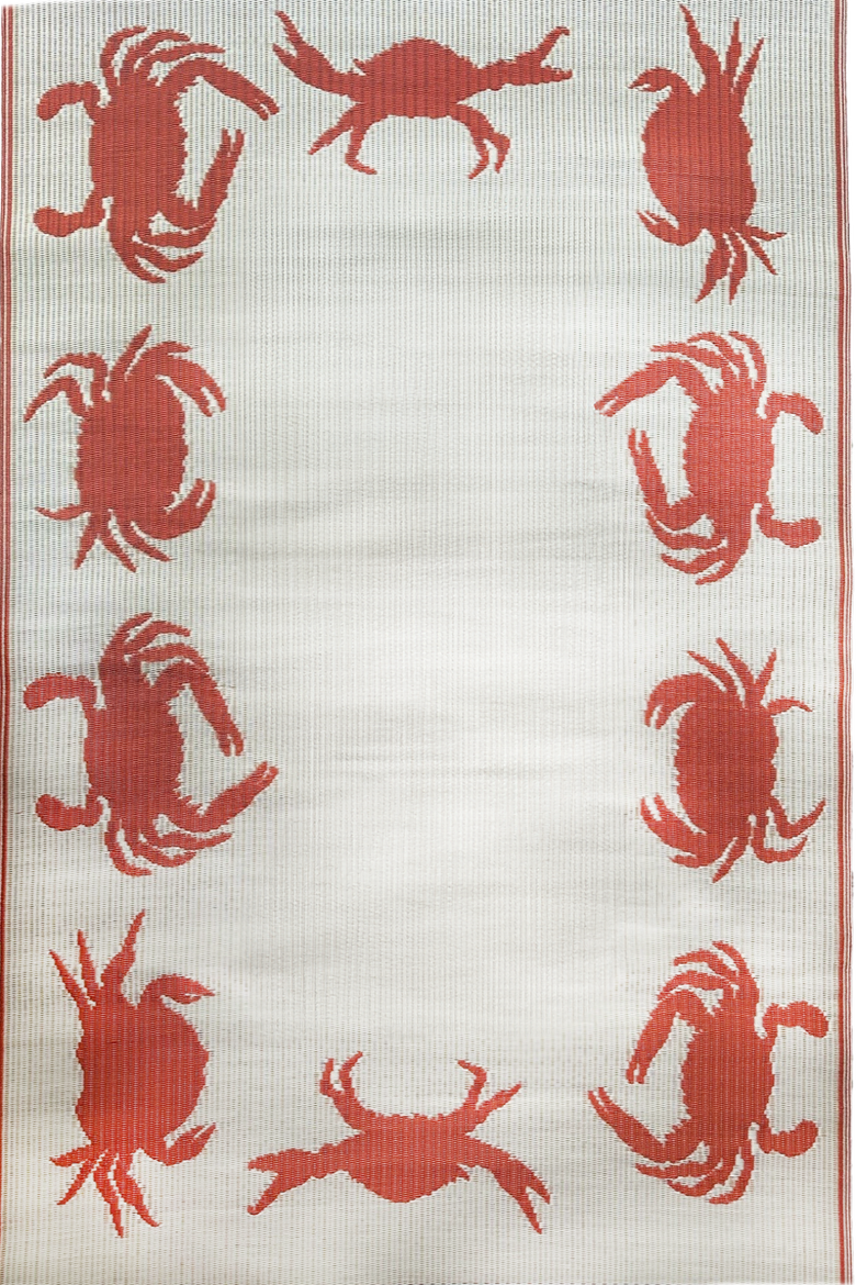 Crab Rug, Main, color, Orange Cream - 6'x9'