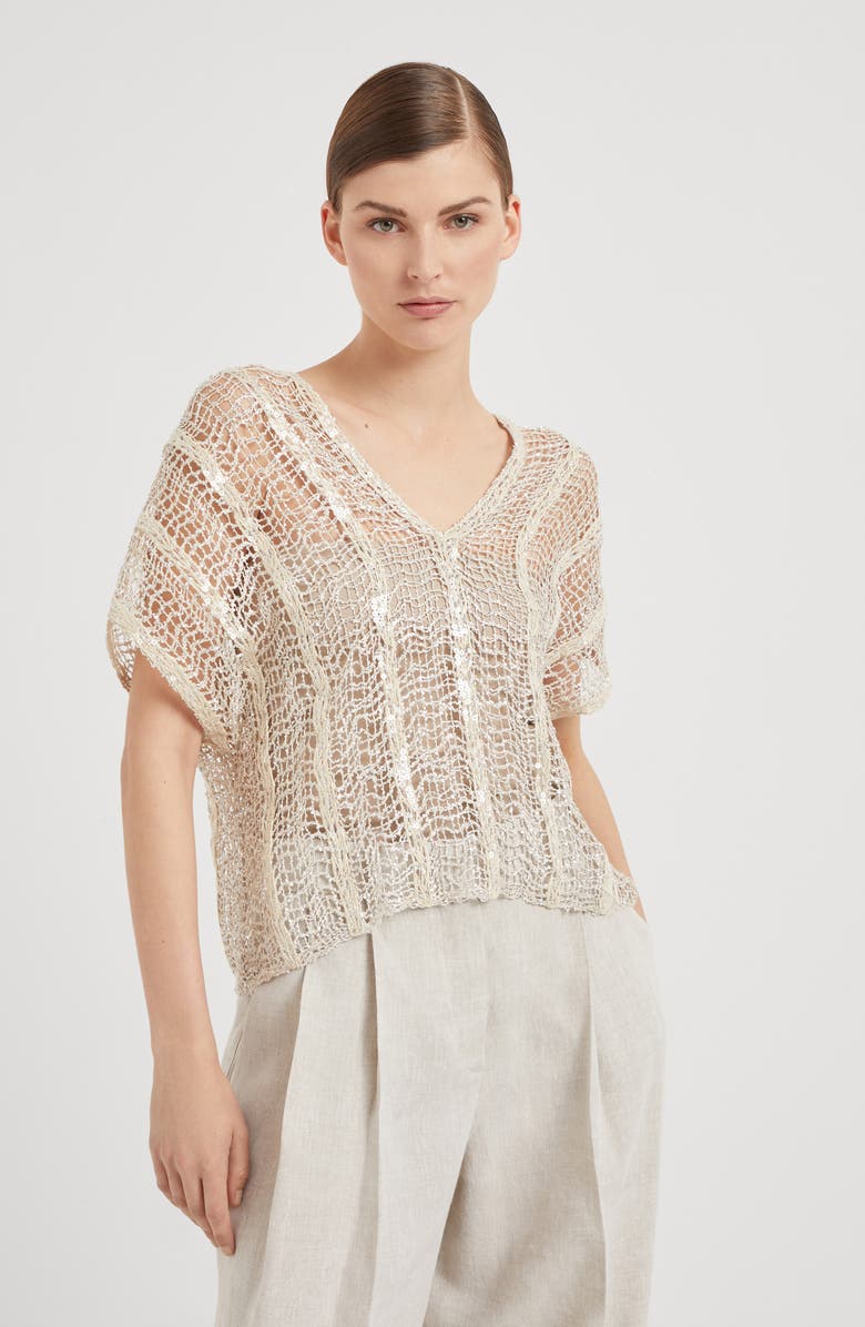 Brunello Cucinelli Dazzling T-shirt, Alternate, color, 