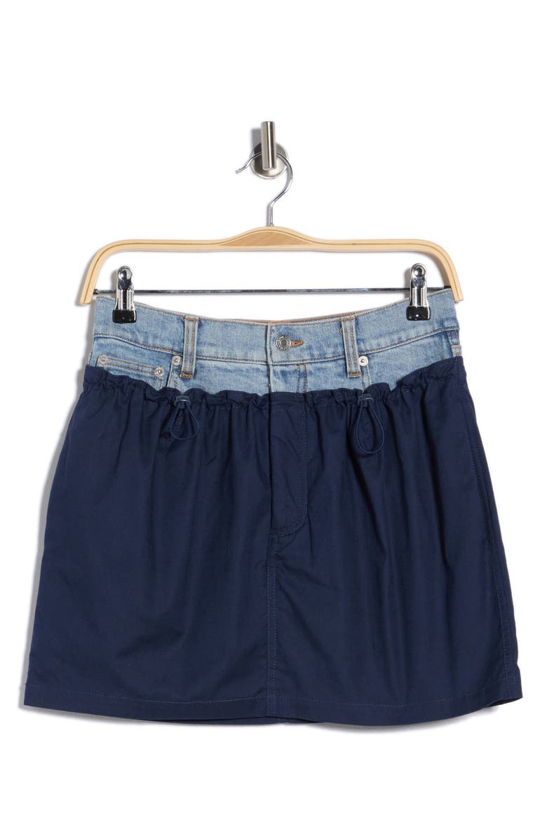 Simkhai Hampton Mixed Media Miniskirt, Main, color, Midnight Multi