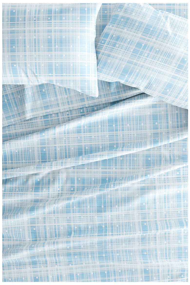 HOME SPUN Premium Ultra Soft Polka Dot Pattern 4-Piece Bed Sheet Set, Alternate, color, AQUA