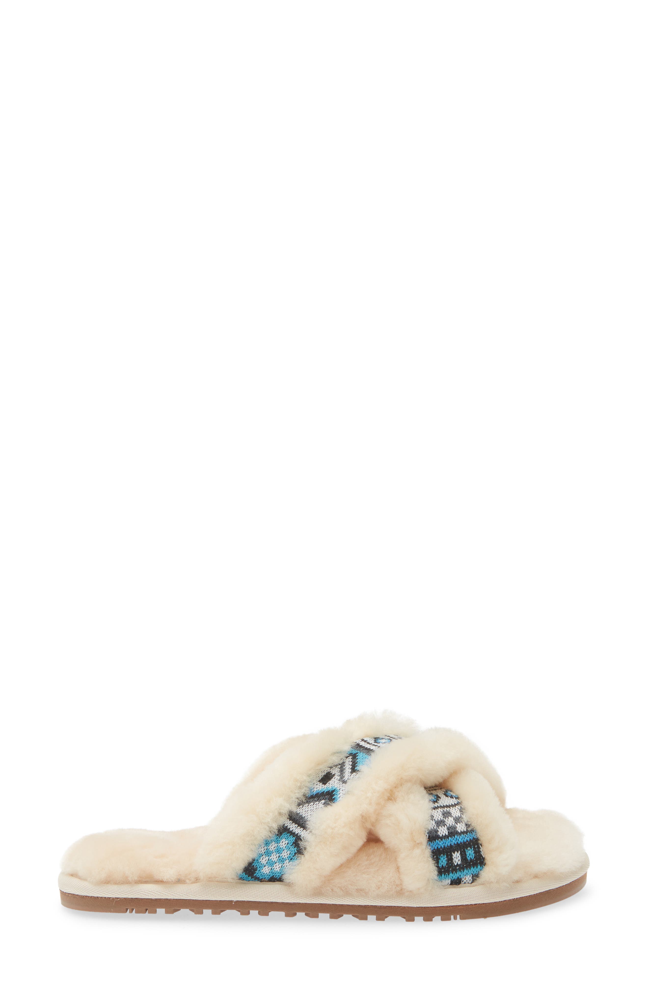 Eden Genuine Shearling Slipper, Alternate, color, TURQUOISE
