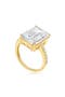 Emerald-Cut Cubic Zirconia Cocktail Ring