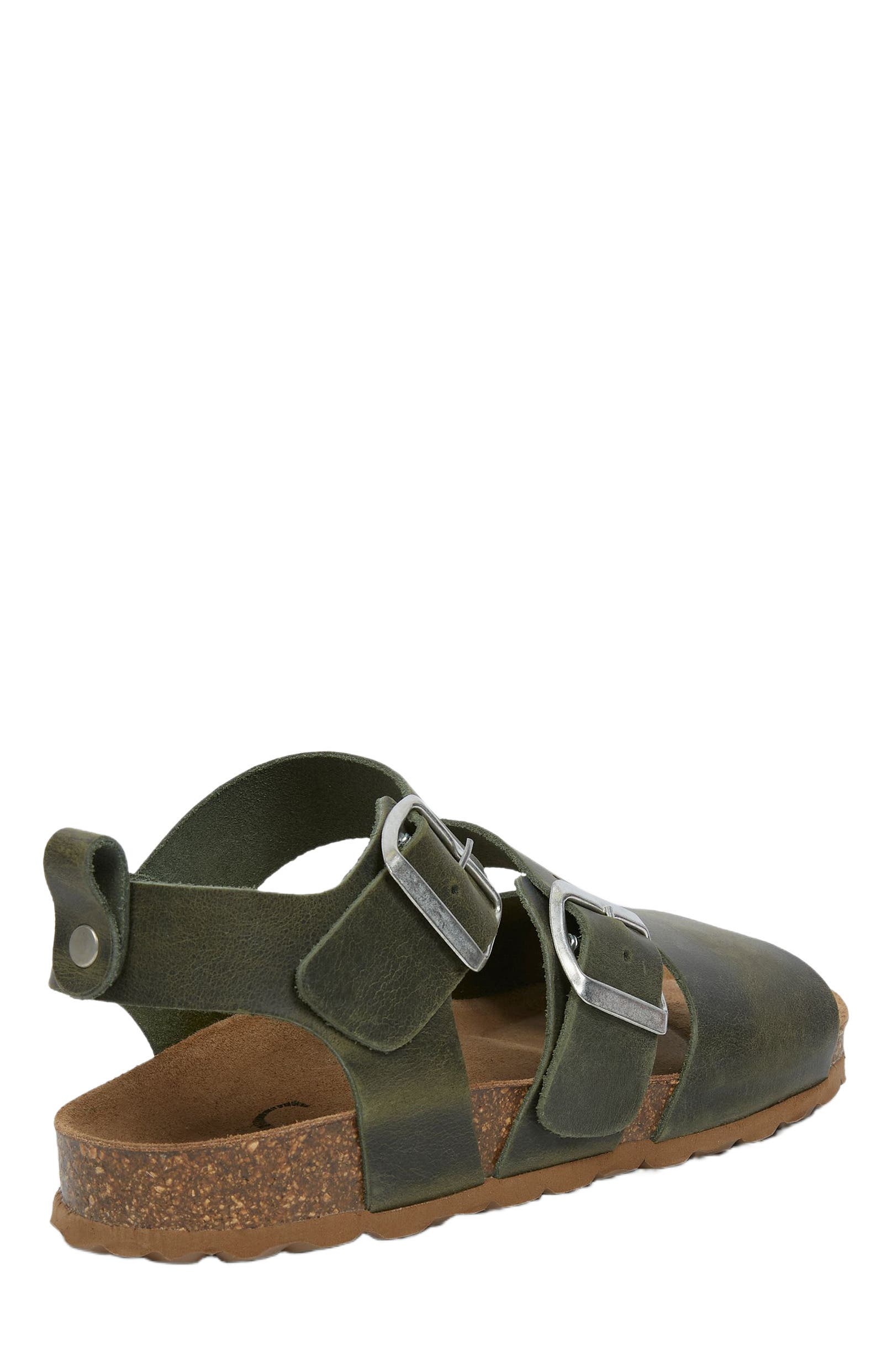 Celtic & Co. Triple Strap Sandal, Alternate, color, Olive
