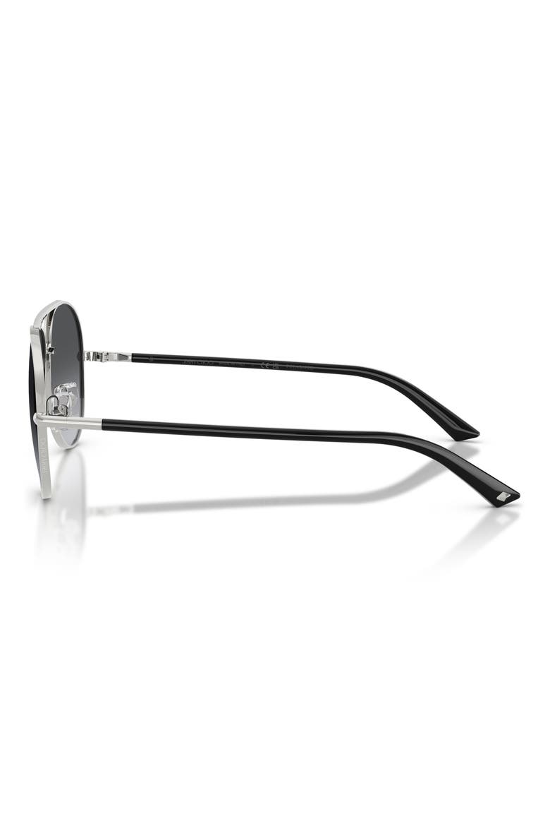 58mm Polarized Pilot Sunglasses, Alternate, color, SILVER / POLAR GRADIENT GREY